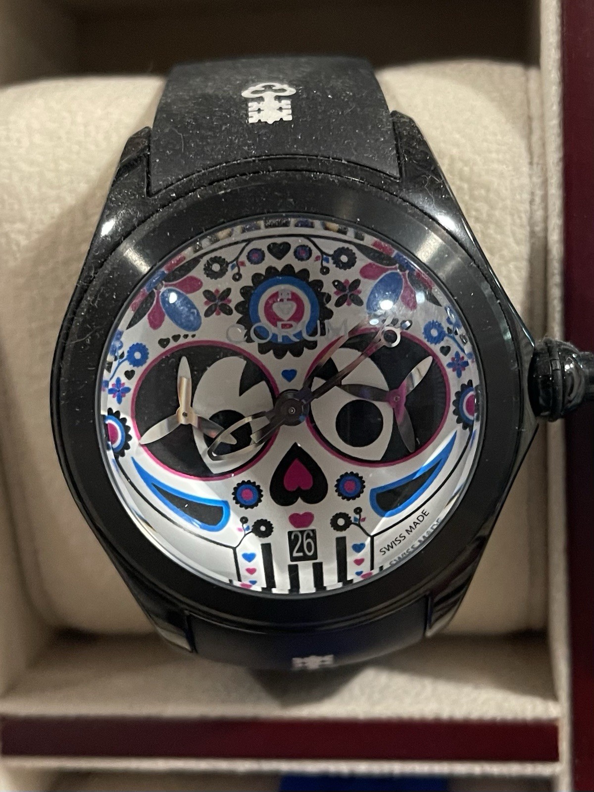 Corum Bubble Sugar Skull automatic wristwatch wit… - image 1