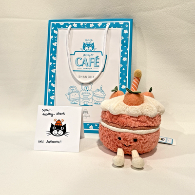  Melbie Peach Cake上海限定ケーキ ぬいぐるみ Jellycat Shanghai Exclusive Melibie Peach Cake - 100% Authentic