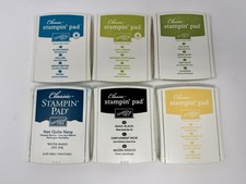 Stampin Up Classic Stampin Pad Ink Lot of 6 Island Indigo Olive