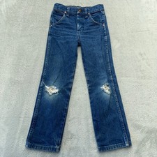 Wrangler Kids Cowboy Cut Western 13MWZ Slim Fit Denim Jeans Ripped Knees Size 7