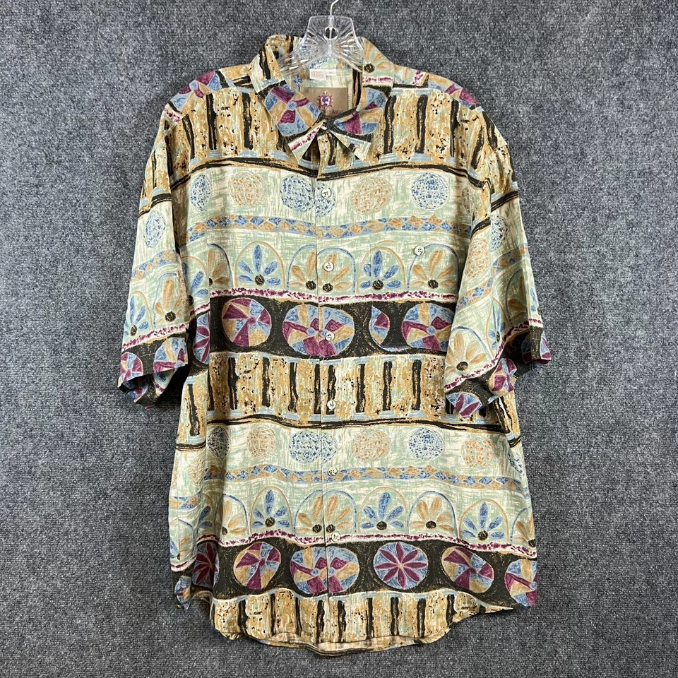 The Territory Ahead Men's 100% SILK Southwestern Button Up Shirt | SS | Size XL - Image 4 of 4