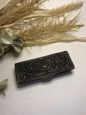 Ancienne boîte à pilules / médicaments en étain poinçonnée - Paris - Art Nouveau