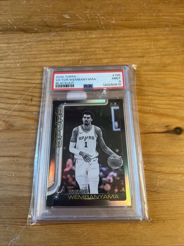 2025 TOPPS BLACKOUT #195 VICTOR WEMBANYAMA PSA 9