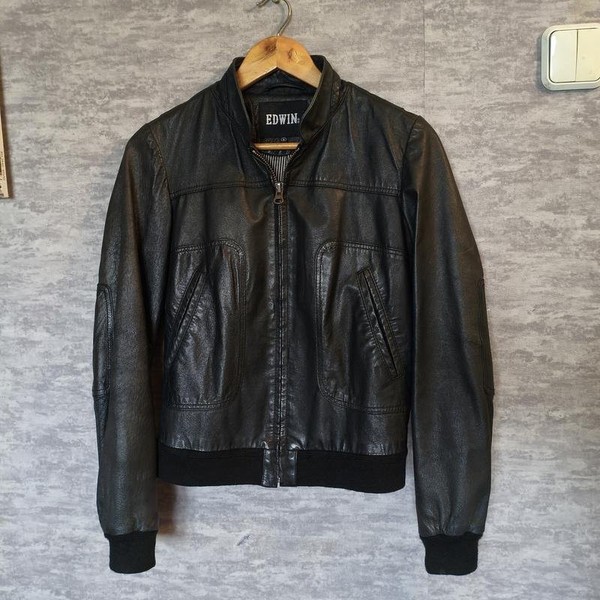Women Edwin Jacket Black Leather 36 / S / 44