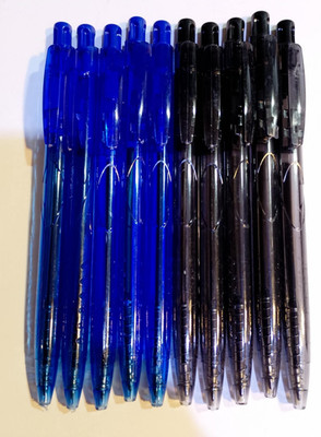 Schwarz Blau Weicher Gummigriff Einziehbare Kugelschreiber Büro Zuhause Arbeit Schule