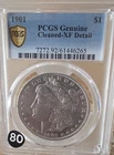 1901-P Morgan Silver Dollar PCGS-Graded/Gold Shield XF Detail Historic Free Ship