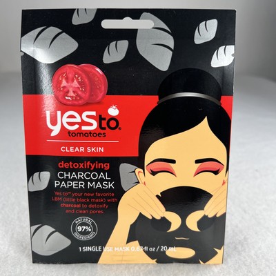 Yes To Tomatoes Detoxifying Charcoal Paper Face Mask NIP Sealed