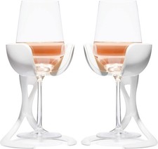 Enfriador de copas de vino VoChill paquete de 2 tazas de enfriamiento congelables enfriador de bebidas con tallo
