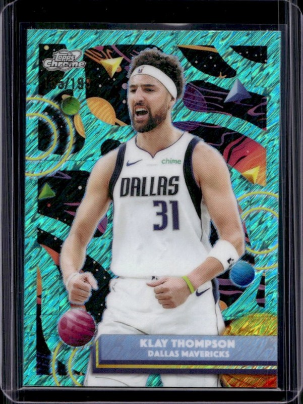 2025-26 Topps Cosmic Chrome Klay Thompson Aqua Equinox Refractor #/199 Mavericks