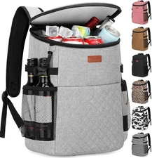 Soft Cooler Backpack 30 Cans/45 Cans, Coolers 30 Gray 