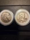 $1.00 2 FRANKLIN SILVER HALF DOLLARS 1959P-1963P