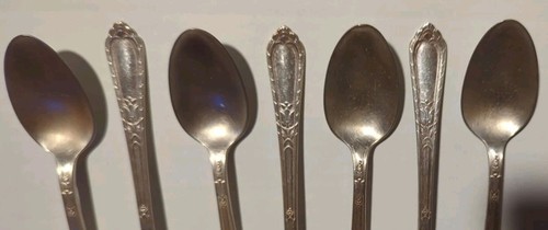 7x LOT Holmes & Edwards Inlaid IS MASTERPIECE Teaspoons SilverPlate 6" EXC fr/sh - Picture 3 of 10