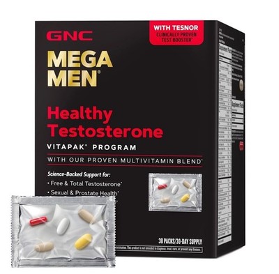 BRAND NEW GNC Mega Men Healthy Test Vitapak 30 Pack LONG