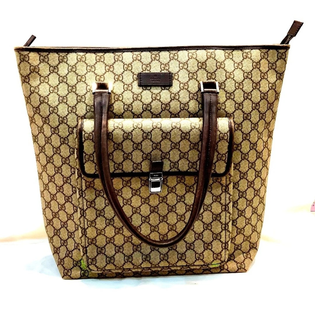 Sac fourre tout Gucci (GUCCI) 108832 GG Supreme PVC bandoulière poche A4 occasion ICHI 0