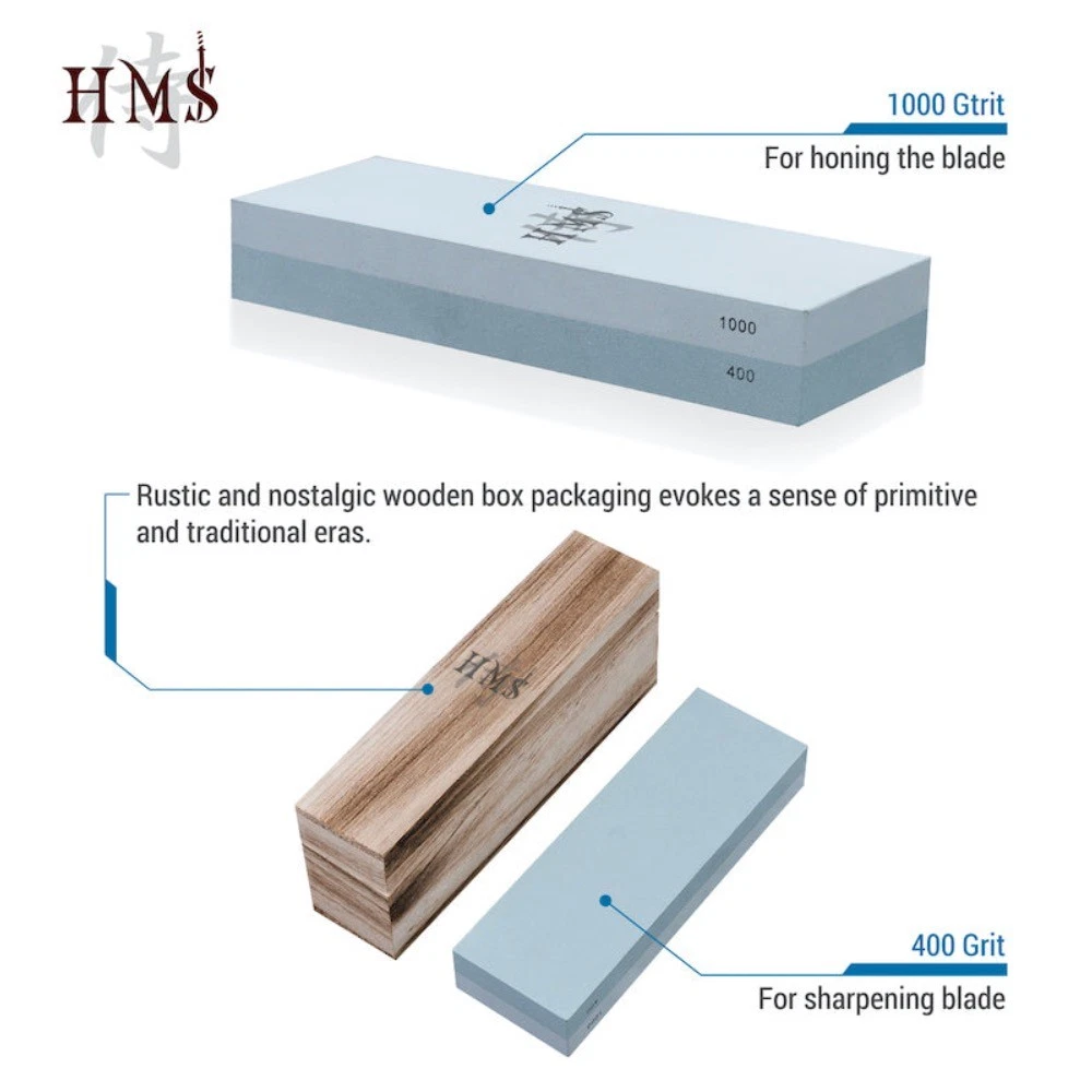 #400/#1000 Whetstone Sharpening Stone for Swords and Knives