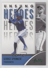 2021 Panini Absolute Unsung Heroes Green George Springer #UH-6 12xy