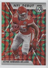 2020 Panini Mosaic NFL Debut Reactive Green Prizm Clyde Edwards-Helaire #266 8p7
