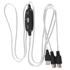 USB MIDI Cable Adapter, USB Type A Male to MIDI Din 5 Pin In-Out Cable5349