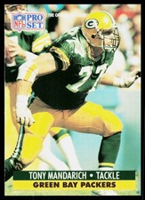 1991 Pro Set Tony Mandarich #157 Green Bay Packers