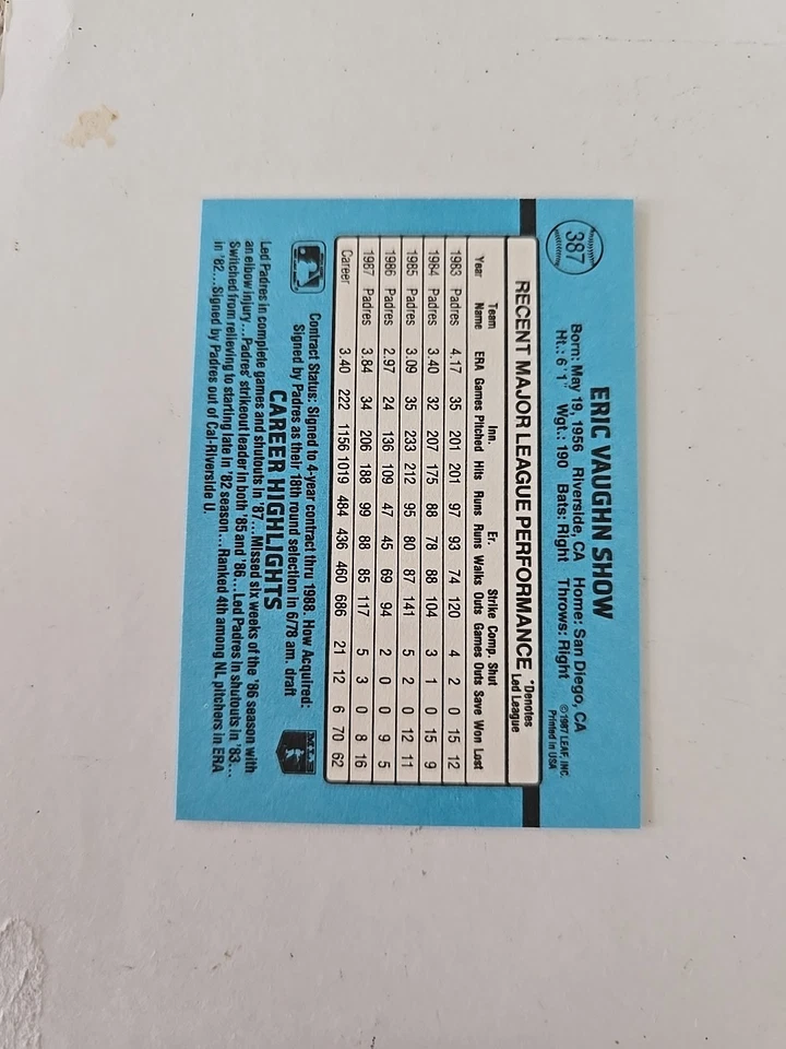 1988 donruss baseball cards Single - Image 2 of 2