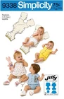 Snap-On Suits Pattern Unisex Toddler 1pc Simplicity 9338