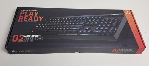 NEW Cyberpower Play Ready NOHI 02 RGB USB Wired Gaming Keyboard KB-161-104 - Picture 1 of 2