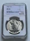 1922 Peace Dollar NGC MS62