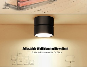 Surface Mounted Led Spot Light 12w Ceiling Lamps Black Downlights
