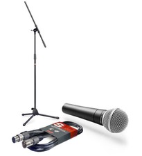 Shure Sm58 Dynamic Microphone, Stand And Cable Bundle