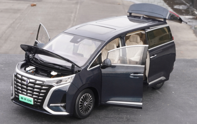 Original Factory BYD Denza D9 MPV Dark Blue Alloy 1/18 Scale Model