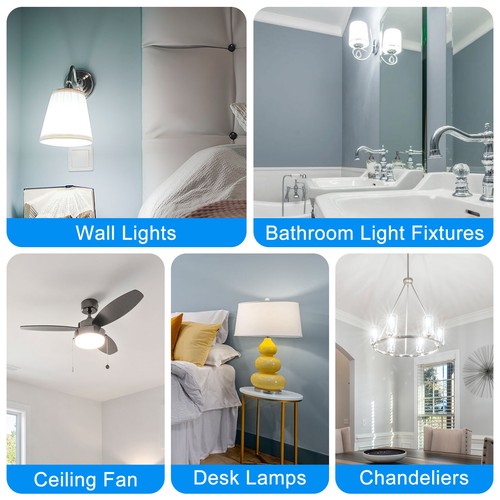 3pcs E12 LED bulb 7W 800LM 110V Dimmable 96-2835 C7 Ceramics Ceiling Fan Light H - Picture 10 of 13