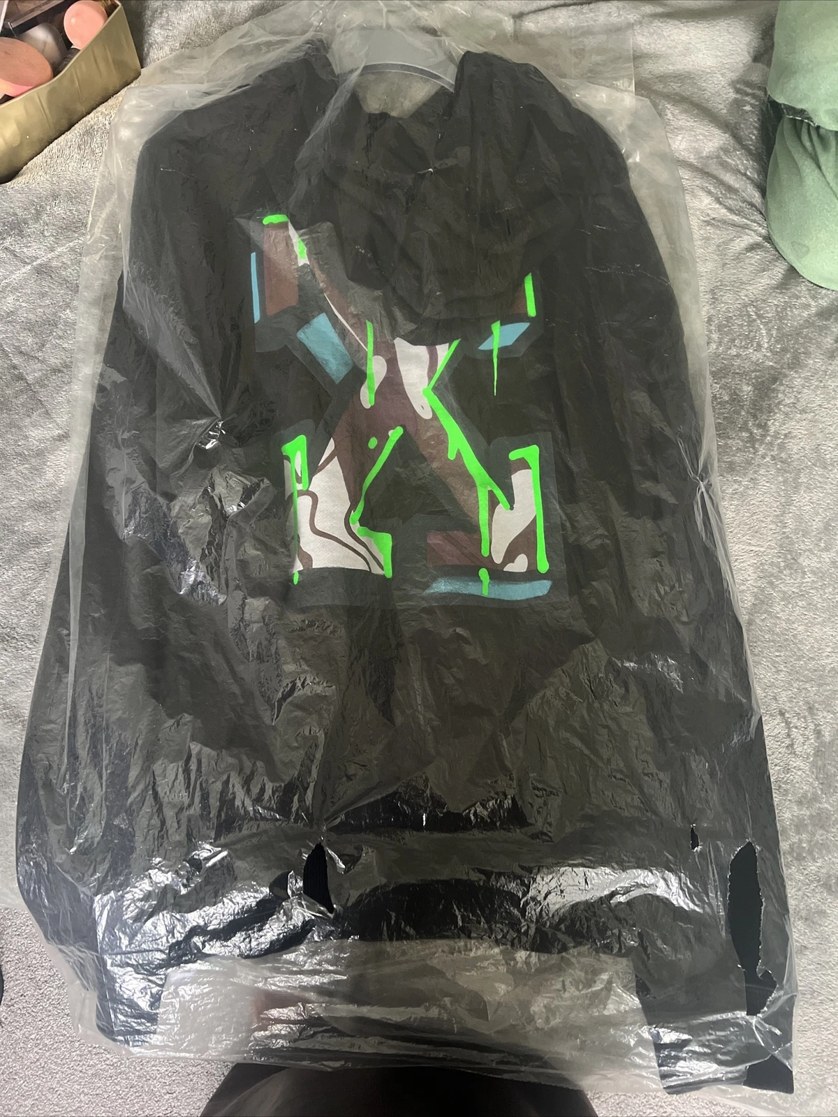 OFF WHITE Felpa con cappuccio freccia Neen BIANCA SPORCA