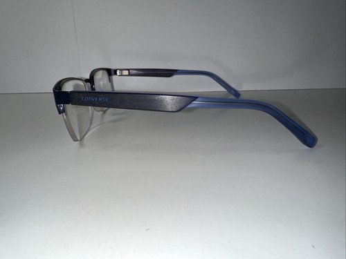 Converse Eyeglasses Frames Only A210 Blue Unisex Matte Half Rim Square 51-20-135 - Picture 4 of 9