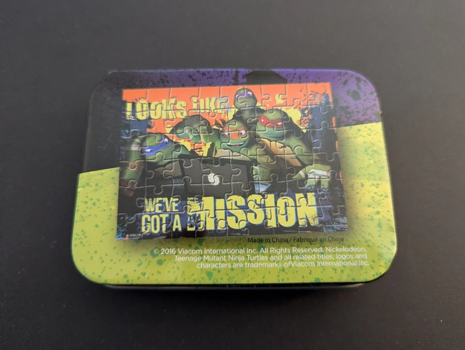 Mini rompecabezas Nickelodeon Teenage Mutant Ninja Turtles 50 piezas en lata sellada - TMNT Foto 2 de 4