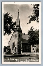 RENFREW ONT CANADA TRINITY ST.ANDREWS CHURCH VINTAGE REAL PHOTO POSTCARD RPPC
