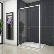 Sliding Shower Enclosure 6mm Clear Glass Door Cubicl Side Panel Tray Bathroom SM