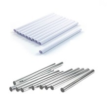 RADSNAPS RADIATOR PIPE COVERS WHITE OR CHROME 200mm 8" x 15mm - CHOOSE Quantity