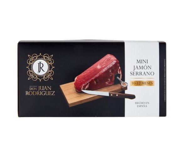 mini jamon serrano 1kg con coltello e morsa