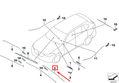 BMW X6G06 Leitung Instr.Panel Center Fiber-Optic 63316995244 6995244