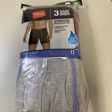 HANES MEN TAGLESS 1 RED 1 GRAY 1 NAVY BOXER BRIEF UNDERWEAR SIZE X/L 40-42