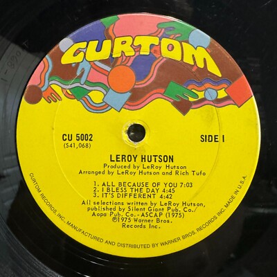 LEROY HUTSON - SELF-TITLED (VINYL LP) 1975!!! RARE SOUL!!! CURTOM &frasl; CU 5002