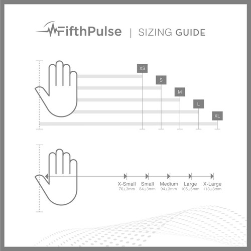 Fifth Pulse Nitrile Exam Latex & Powder Free Gloves - Blue - 50 pk (Med) - Bild 6 von 6
