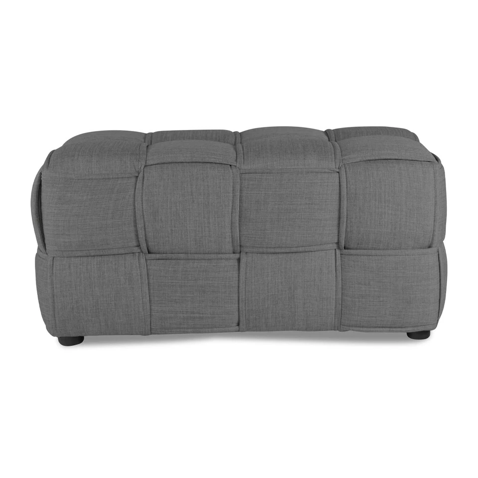 Hocker Sitzhocker Sitzbank Sitzwürfel Pouf Fußhocker Sitztruhe Grau Homestyle4u - Bild 4 von 4