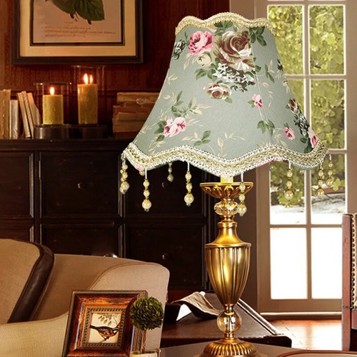 European Style Table Lamp Shade Cloth Bedside Wall Light Lamp Shades Fringe