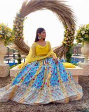 Fashionable Georgette Lehenga Choli With Yellow Dupatta For Function And Party