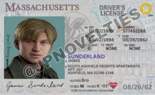 James Sunderland Silent Hill Novelty ID MADE ON METAL/ALUMINUM
