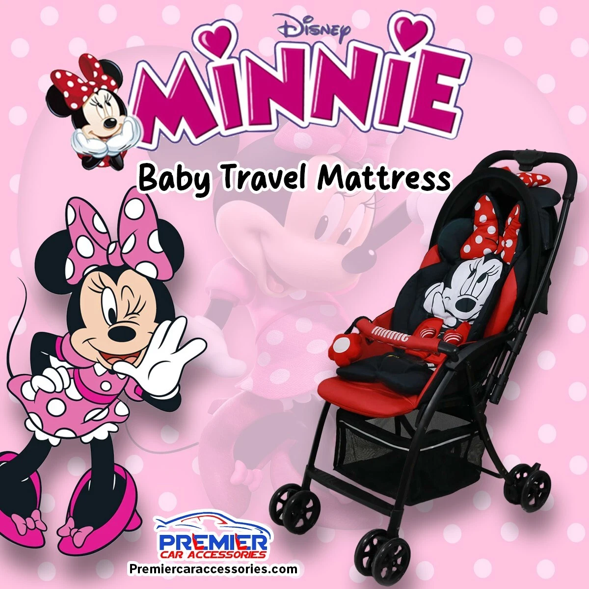 Disney Minnie Mouse Baby Mattress kit for car seats strollers