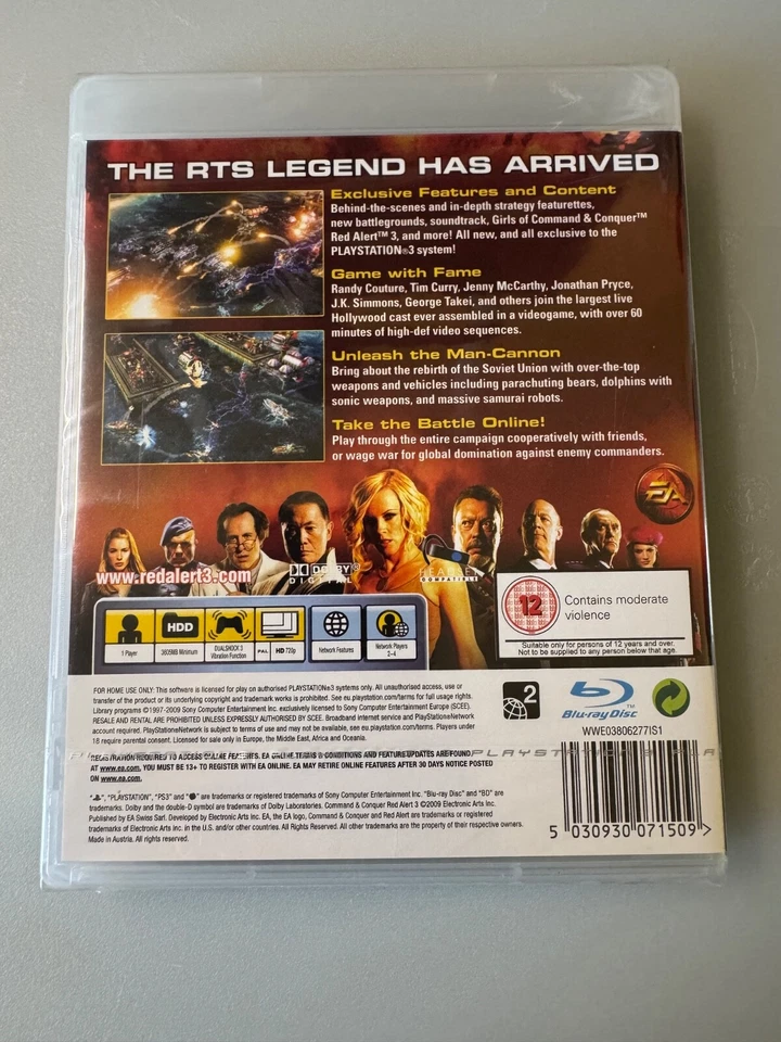 Command & Conquer: Red Alert 3 Ultimate Edition PS3 PAL FACTORY SEALED BLES00506 - Image 2 of 3