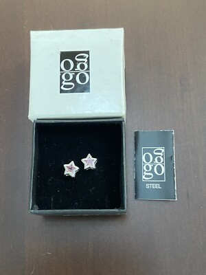 ORECCHINI A STELLA MARCA GOGO STEEL IN ACCIAIO CHIRURGICO