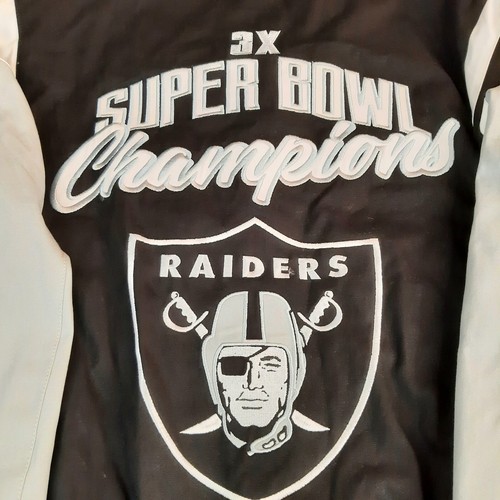 Las Vegas Raiders 3X Super Bowl Champion's Men's Varsity Jacket - Size M - Picture 3 of 8